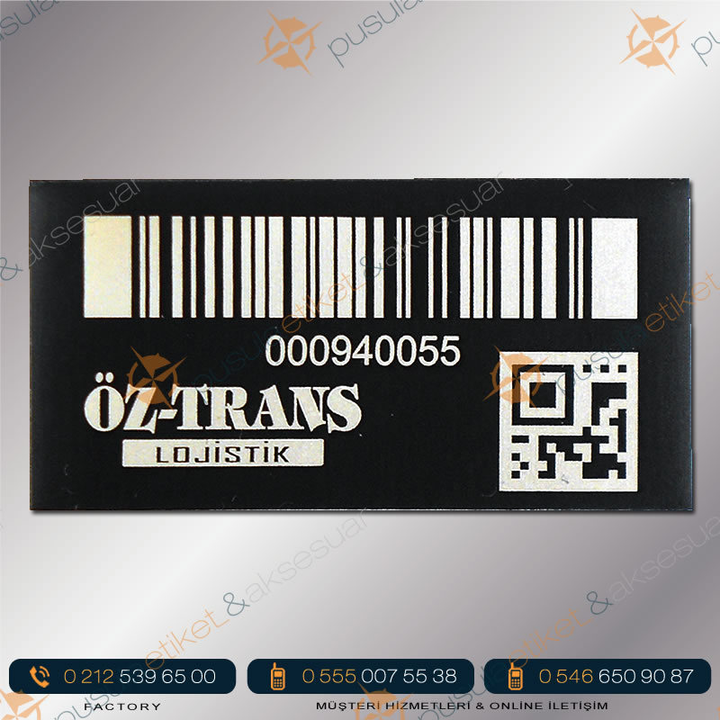 [ QR Code Baskılı Alüminyum Etiket ][ QR Kod Baskılı Metal Etiketçi